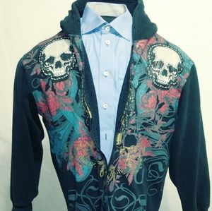 Airex hoodie sweat jacket black skull jacket